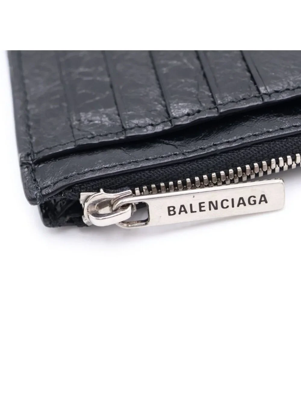 Balenciaga BB Logo Coin Card Case BB Black
